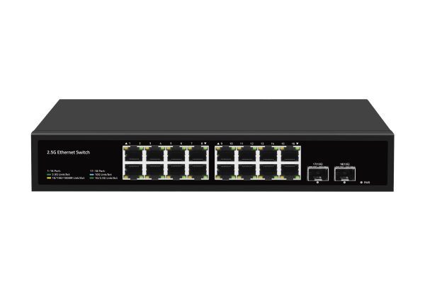 PNET-16E2F | Switch 16x 2.5G + 2x 10G SFP+ Pulse Networks