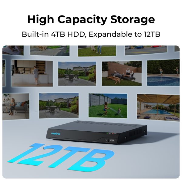 NVR Reolink 16 Canales 4TB PoE para Cámaras de Seguridad