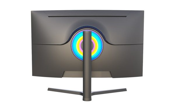 Parte trasera del monitor NPC 32" con iluminación RGB circular