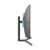 Vista lateral del monitor curvo NPC 32" con soporte regulable en altura