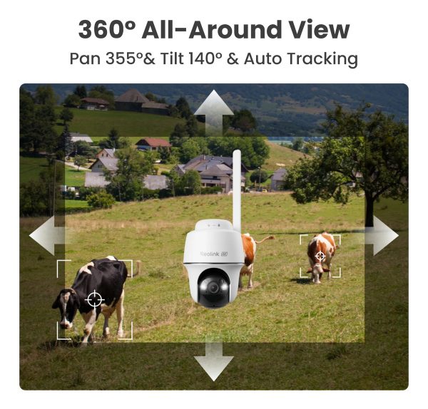 Cámara Reolink Go PT Plus 5MP 4G | Batería + Panel Solar, 360°