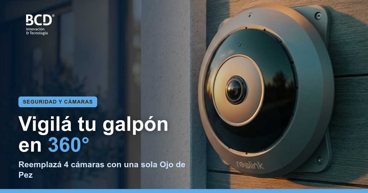 Monitoreá tu galpón con una cámara ojo de pez 360° PoE